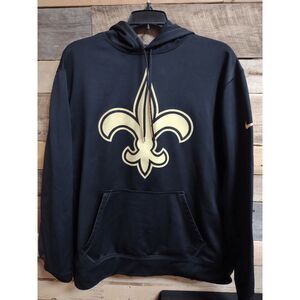 Nike New Orleans Saints Black & Gold Therma-Fit Hoodie NFL EUC